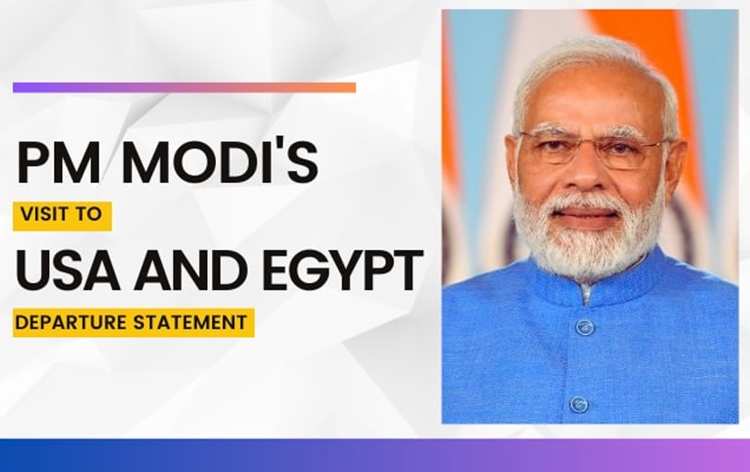 PM Modi enroute to United States and Egypt for 5-day visit